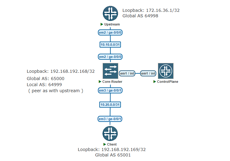 Local-as experiment topology